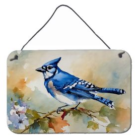 NEW Blue Jay Wall or Door Hanging Prints Aluminum Metal Sign Kitchen Wall Bar Bathroom Plaque Home Decor, 8HX12W, Multicolor