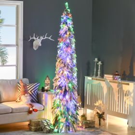 7' Artificial Slim Christmas Trees (Option: Green-1000x380x290 mm)