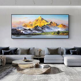 Hand Painted Oil Painting Large Landscape Oil Painting Original Mountain Canvas Painting Abstract Painting Modern Art Acrylic Painting Living Roo (style: 01, size: 90x120cm)