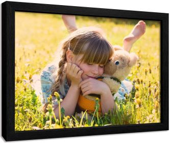 Custom Canvas Prints With Your Photos for Pet Family Photo Prints Personalized Canvas Framed Wall Art (wood: 12*16)