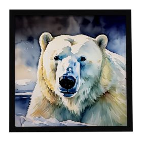 Polar Bear Framed Metal Print Bathroom, Kitchen, Office, Home Decor Wall Art Ready to Hang, Square, 8X8 (Default: Default)