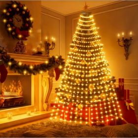 Christmas Tree Light Strings, LED Light Strings With Remote Control, Colorful Lights, Warm White Light Strings, Christmas Decorations (Option: Warm white light  16 Strings)